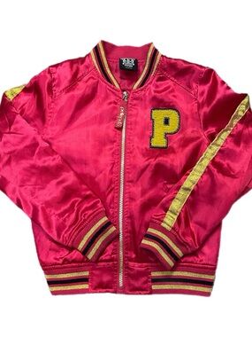 Y2K Pelle Pelle Satin Bomber Jacket